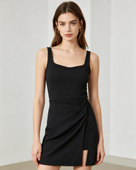 Soft Elastic Nylon Blend Bodycon Dress