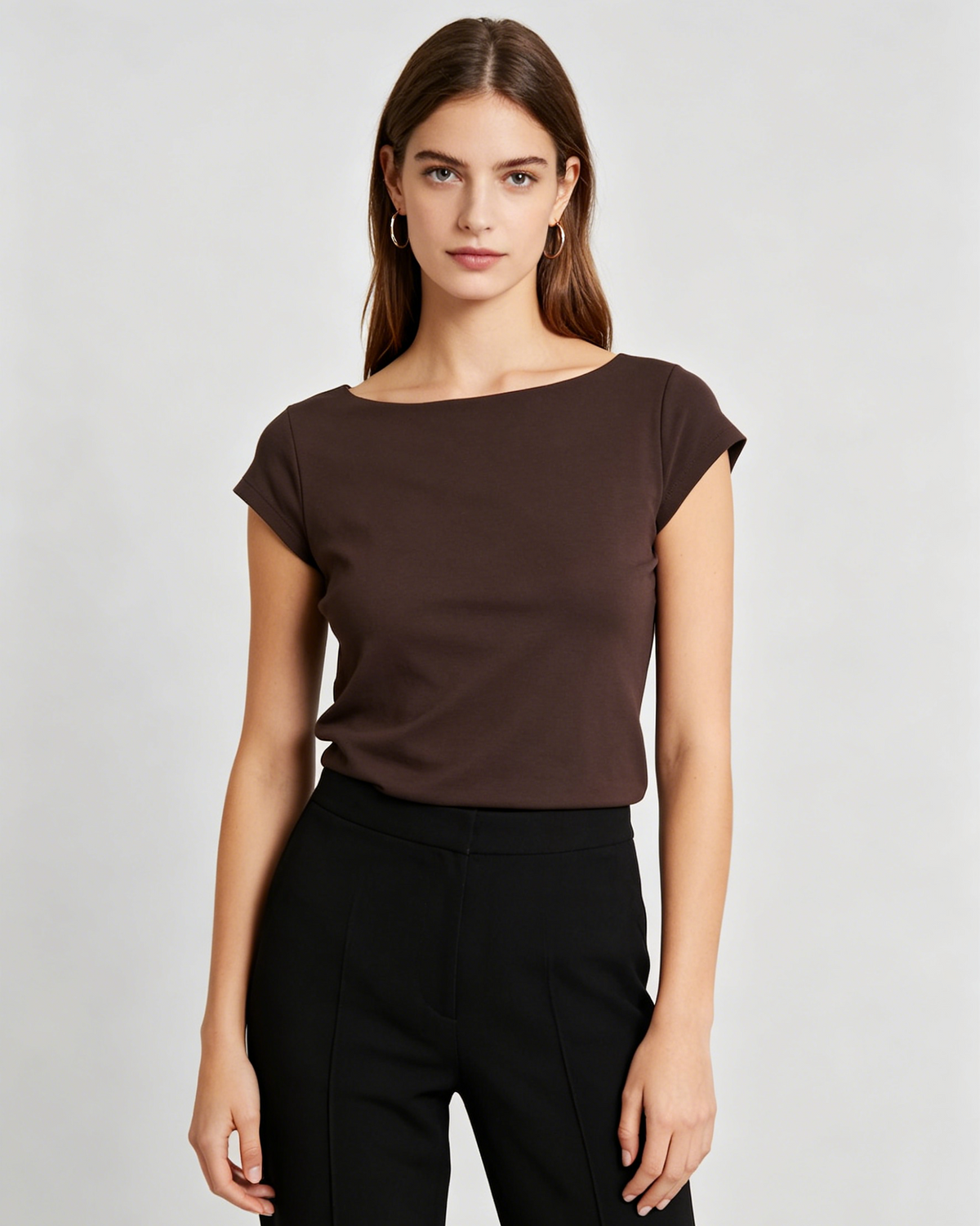 Soft Fitted Built-in Pad Casual Tee