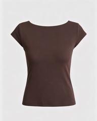 Soft Fitted Built-in Pad Casual Tee